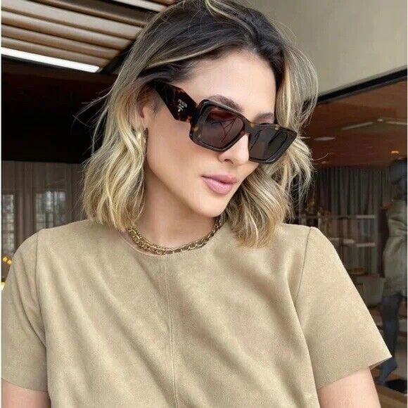 PRADA SYMBOLE PR 08YS 01V-8C1 Honey Havana Brown Lens Women Sunglasses - Picture 6 of 9